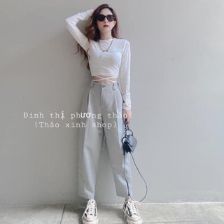 Áo thun dây buộc eo hàng đẹp Ullzang