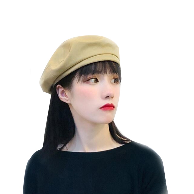 Mũ Beret Denim Thời Trang Mùa Đông Phong Cách Vintage Dành Cho Nữ
