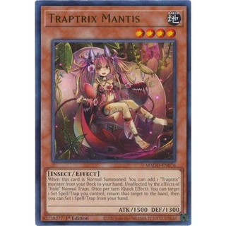 [ Zare Yugioh ] Lá bài thẻ bài  MAGO-EN076 - Traptrix Mantis - Rare
