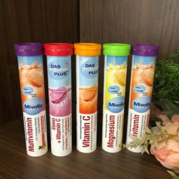 Viên sủi Mivolis bổ sung Vitamin C và các loại khác tăng sức đề kháng - 20 viên/ống | Đủ bill Đức | FREESHIP CHÍNH HÃNG
