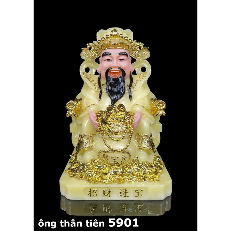 Thần Tiền Màu TA - Thần Phát Thần Tài Lộc Bột Đá 12 in - 30cm