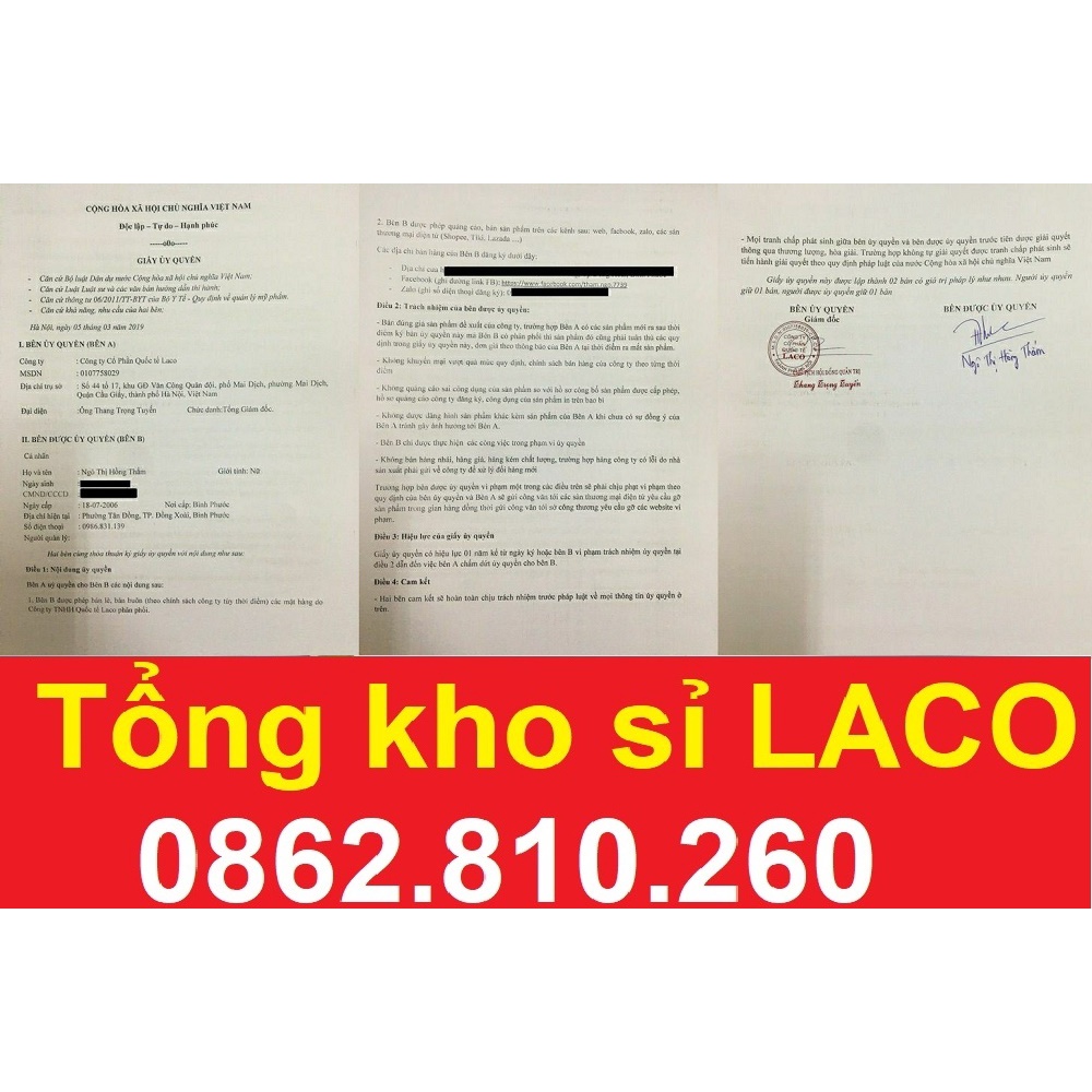 Nước tẩy trang Marosa LACO, dùng cho mọi loại da làm sạch sâu, dưỡng ẩm giúp da sáng trắng tự nhiên | BigBuy360 - bigbuy360.vn