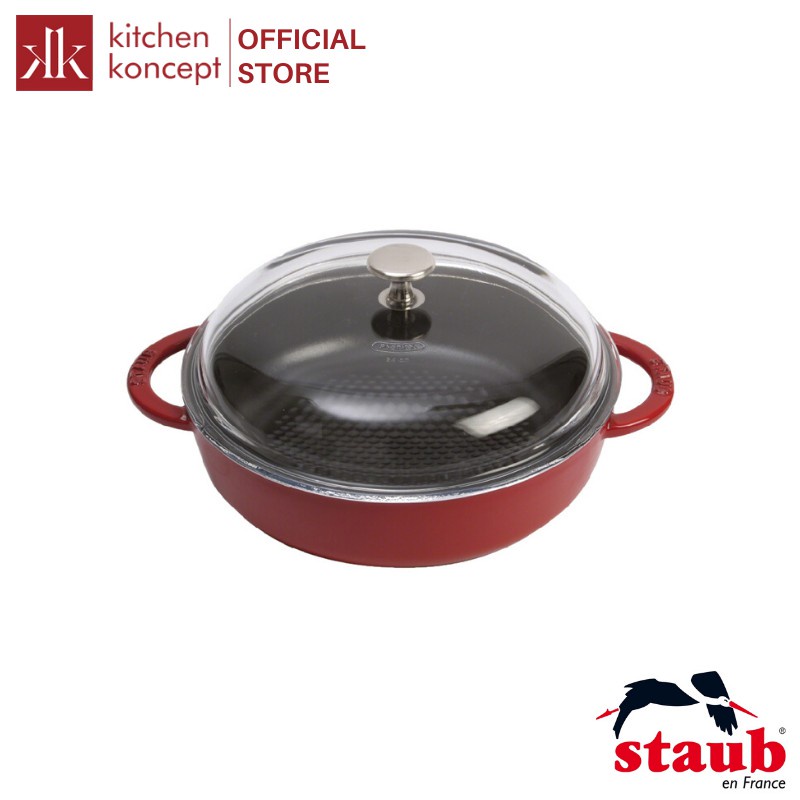 Nồi Hexagon Staub Màu Đỏ Chery - 24cm
