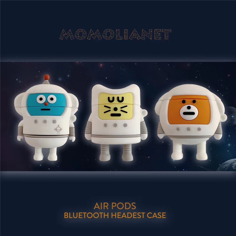 Bao Case Cho Airpods 1/ Airpods 2 Hình Phi Hành Gia NASA Cute.