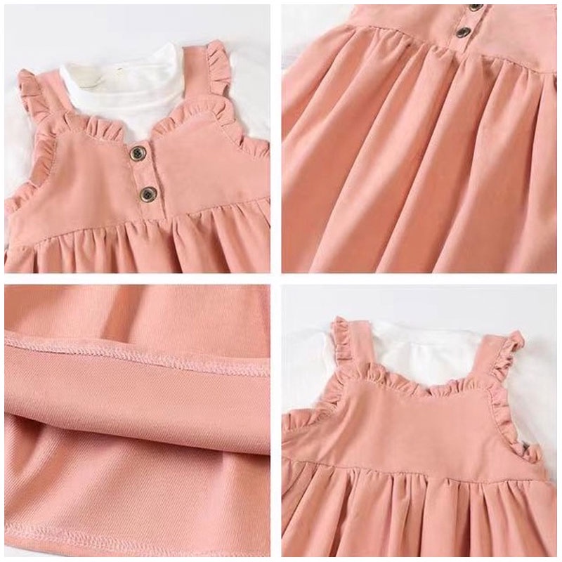 Đầm  tay dài phối lưới thời trang cho bé gái 0-4 tuổi