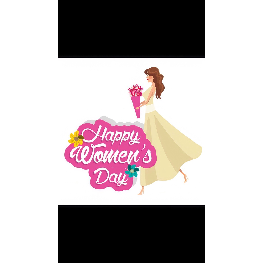 Sét thẻ 08/03 trang trí bánh sinh nhật bánh kem ( 10 thẻ /1 sét )