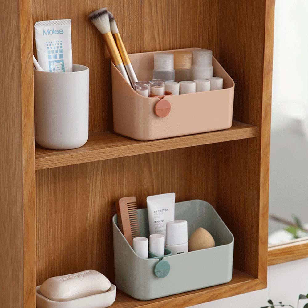 AUGUSTINA Plastic Cosmetics Organizer Bathroom Makeup Storage Case Jewelry Storage Box Skin Care Products Desktop Sundries Remote Control Tidying Multi-functional Display Case/Multicolor