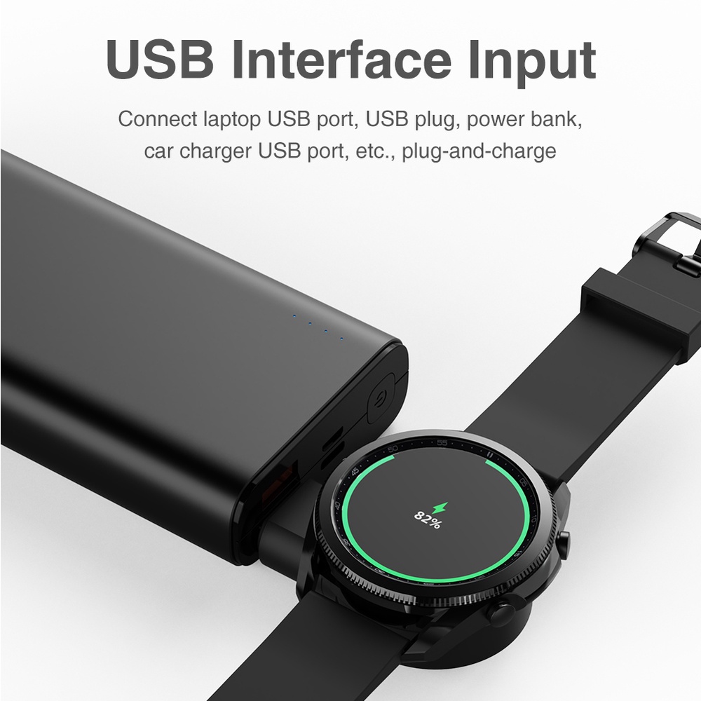 Đế Sạc Từ Tính Không Dây USB + Type C Cho Đồng Hồ Samsung Galaxy Watch 5 Pro / 4 / 4 Classic / Galaxy Watch 3 / Active 2