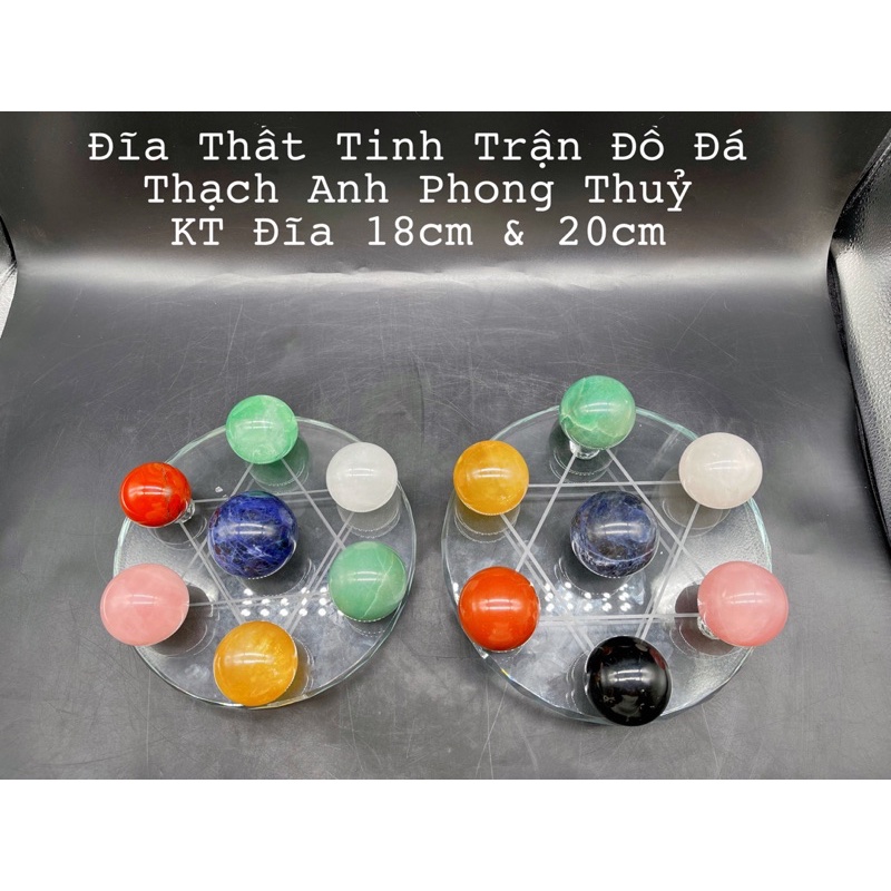 Đĩa Thất Tinh Trận Đồ Đá Size Cực To 18-20cm Phong Thuỷ