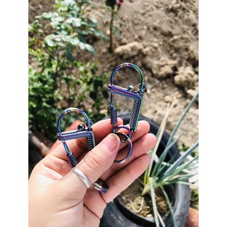 Móc Khoá inox mạ màu Titan