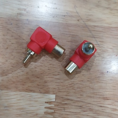 Jack Nối RCA 90 Độ - AUDI233 Đỏ