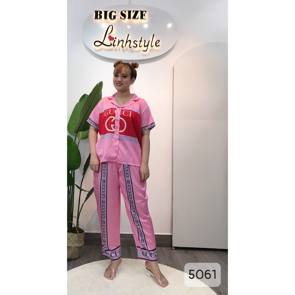 5061 Đồ bộ dài BIG SIZE pijama tay ngắn G.C