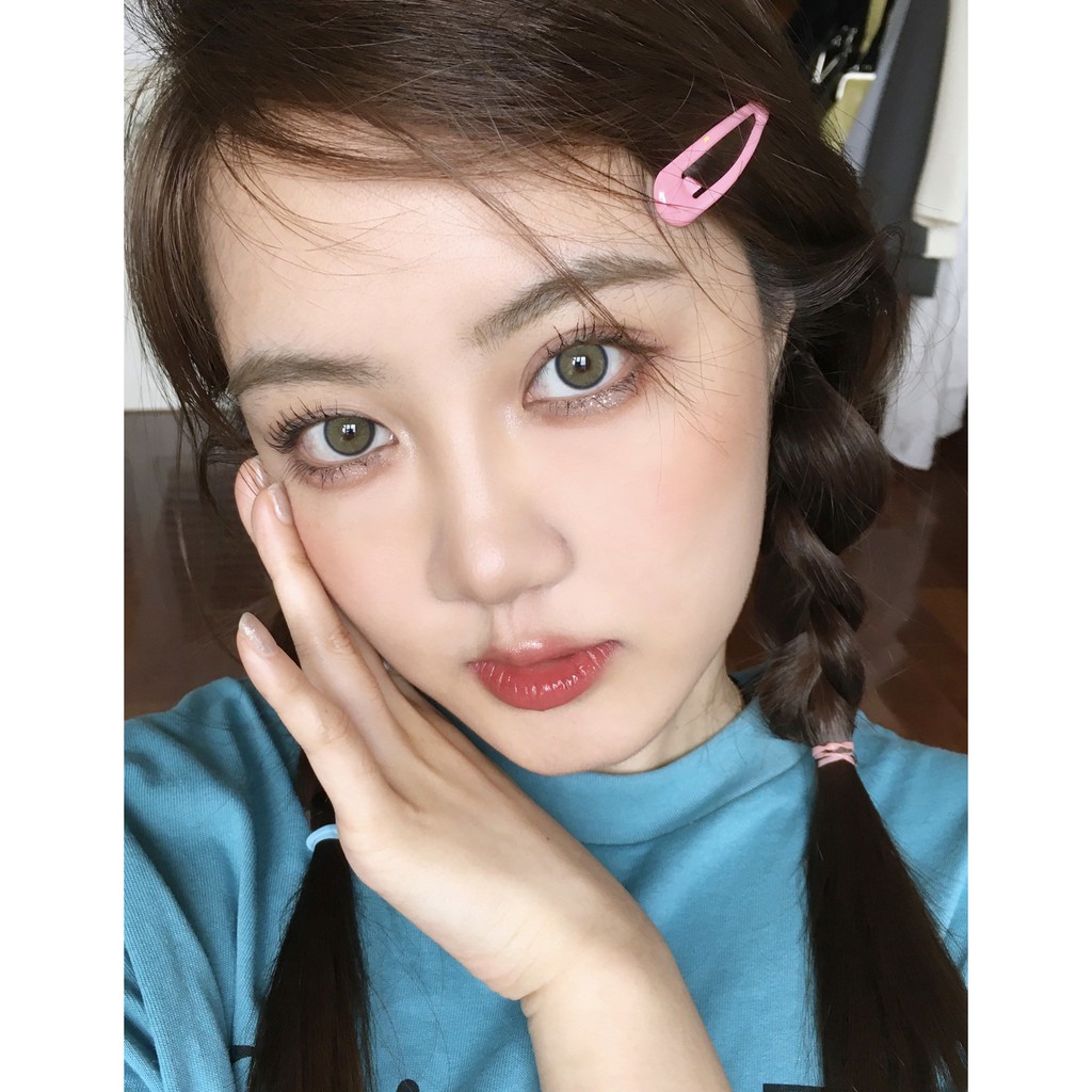 Set 2 kính áp tròng  dòng XQT 14.0mm màu xanh lá cây bắt mắt