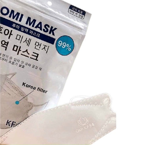 Thùng 300 chiếc khẩu trang y tế 4 lớp kf94 OMI MASK, khẩu trang 4d chống bụi mịn và kháng khuẩn thời trang Hàn Quốc