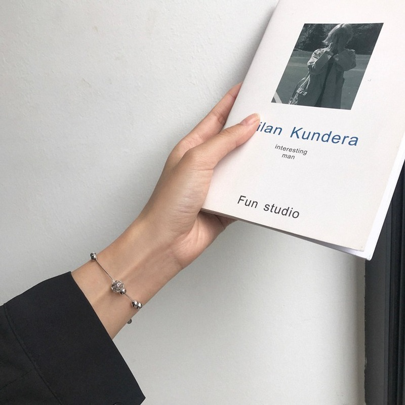 Lắc Chân Mạ Bạc 925 Phong Cách Hàn Quốc Thời Trang Cho Nữ