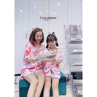 M4-6: Bộ lụa mẹ con 3 vải Mango cực mát mẻ, đồ đôi cho mẹ và bé - BLMC3