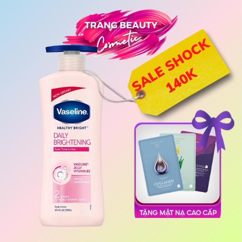 Sữa Dưỡng thể Vaseline 725ml Body Lotion Mỹ trắng da ,mịn màng, cấp ẩm chuyên sâu , phù hợp cho làn da châu Á