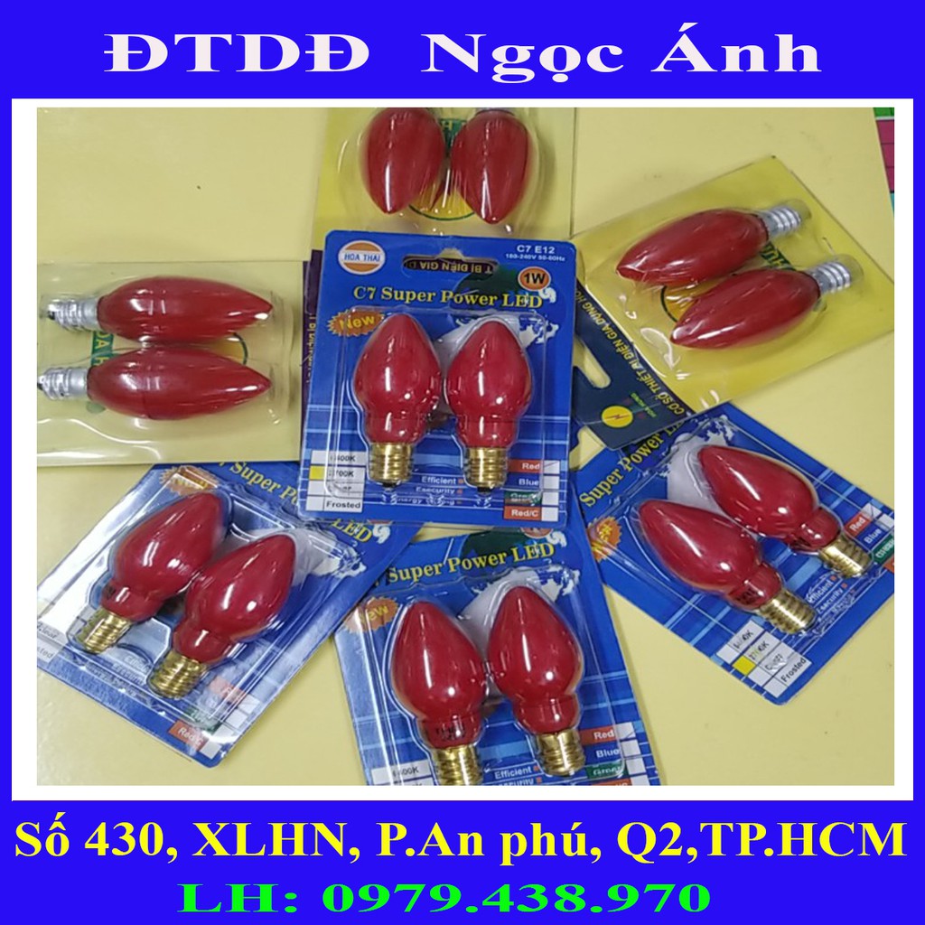 Đèn thờ đèn cana đèn đỏ ớt đèn Thần Tài đèn let(1vĩ2 bóng)