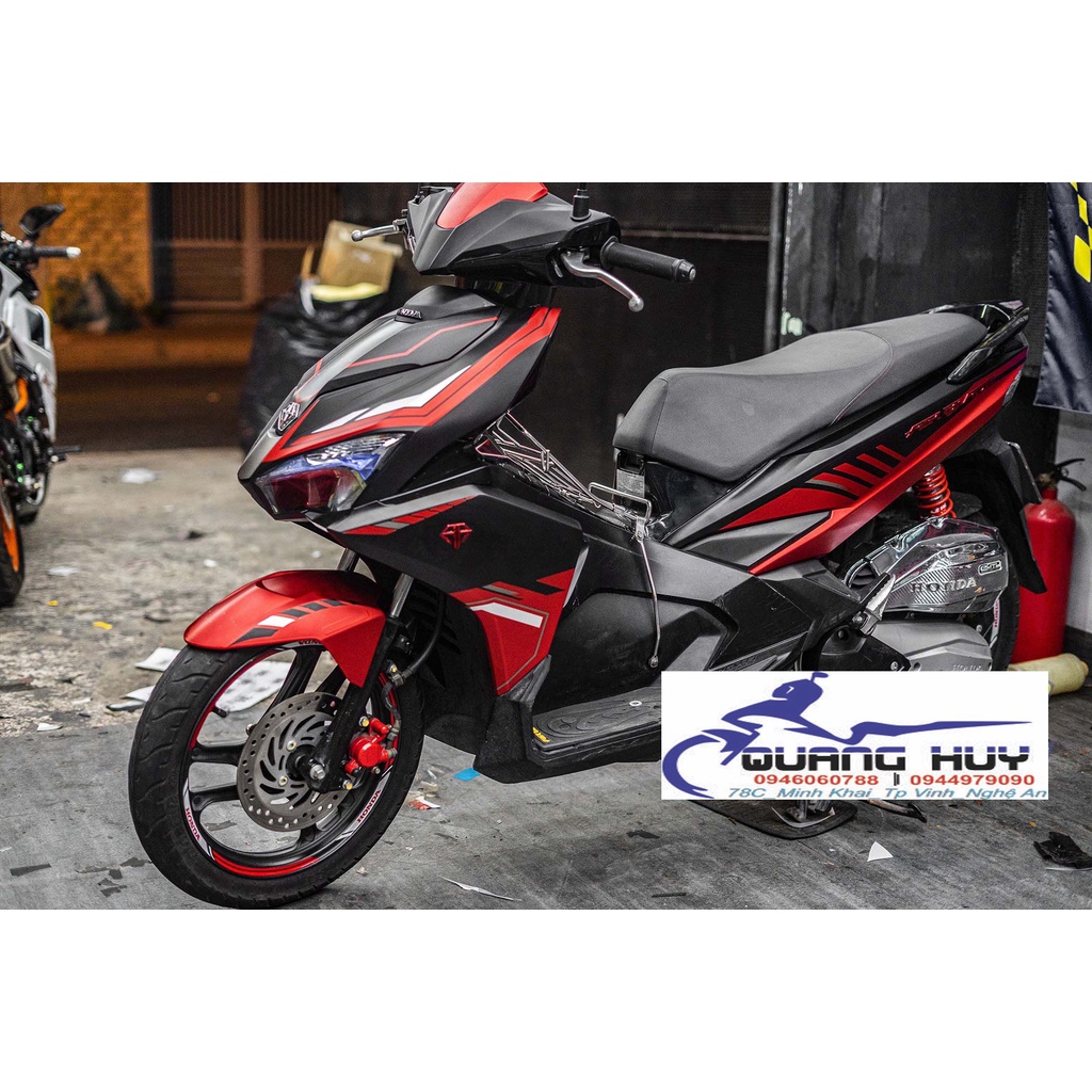 Tem Trùm Airblade Đen Đỏ Slider,Team Decal AB 2016-2019