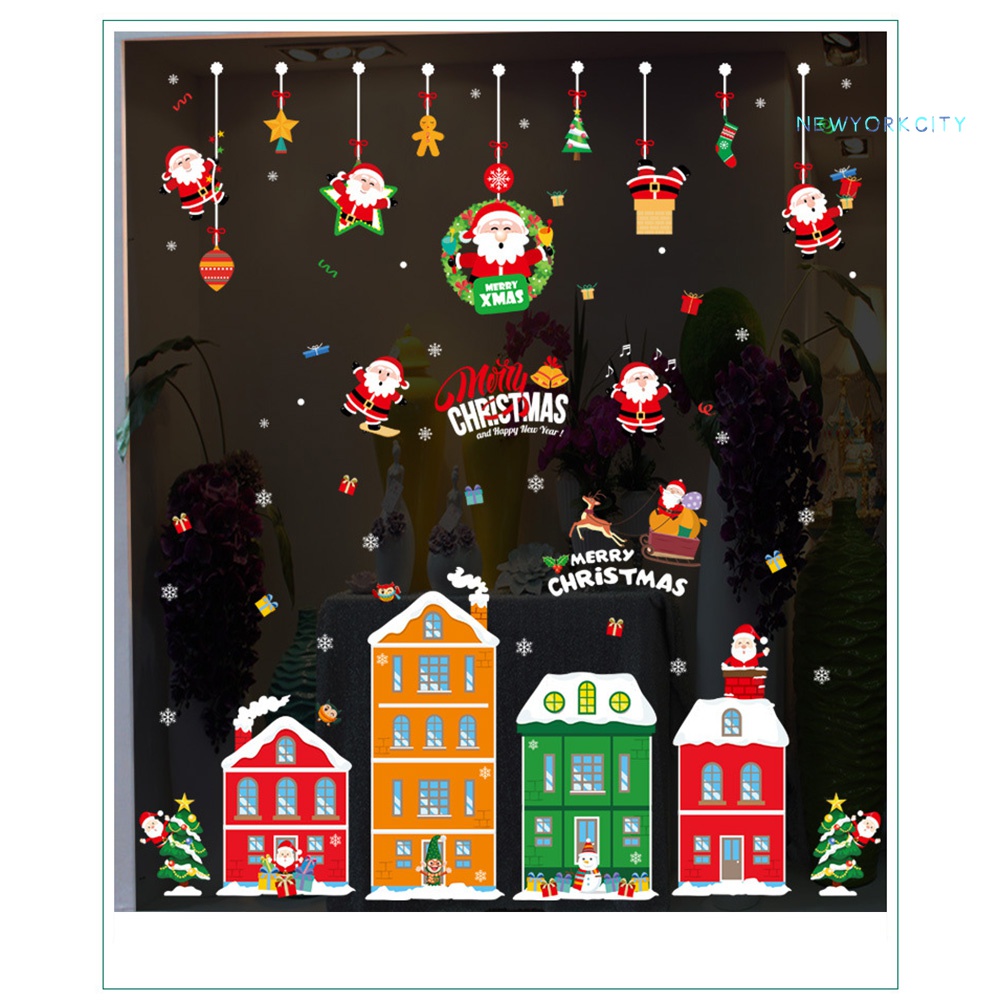 Sticker Hai Mặt Dán Kính Cửa Sổ Trang Trí Giáng Sinh