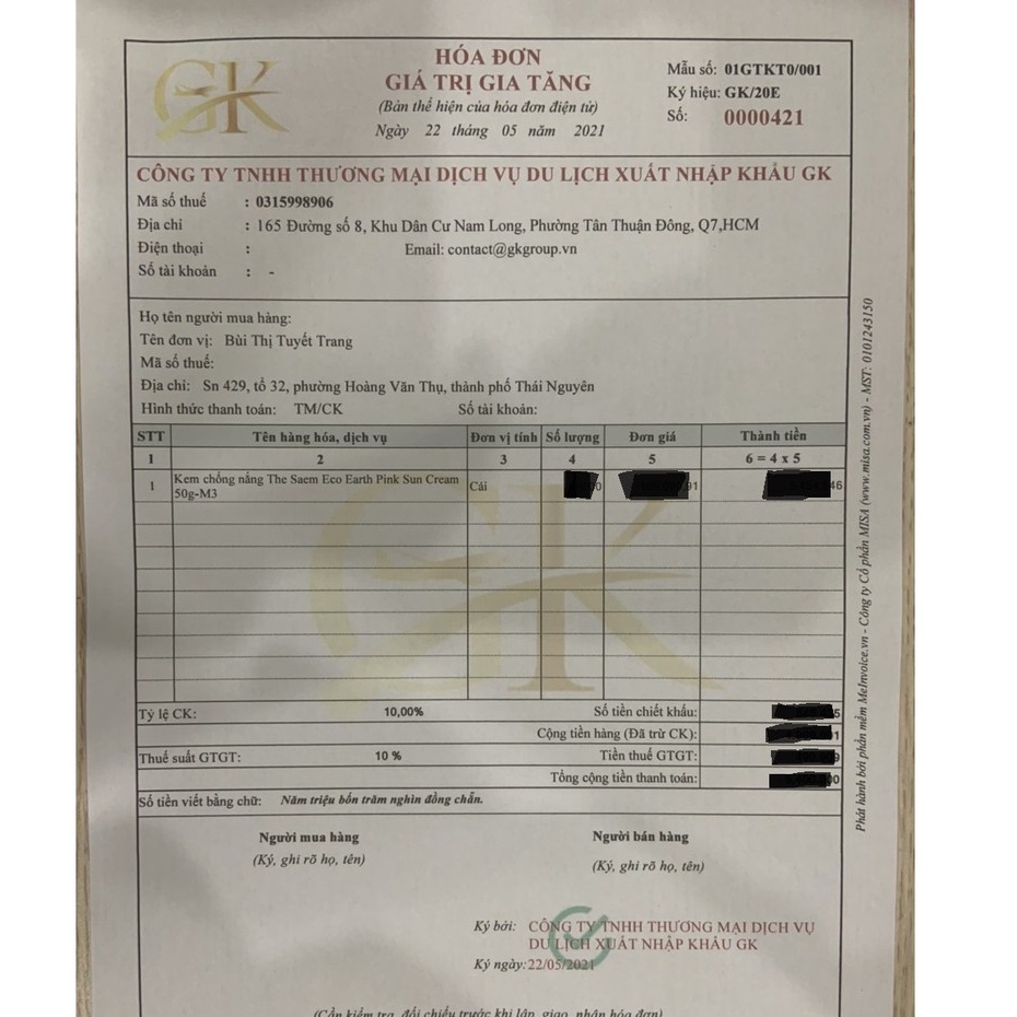 Kem Chống Nắng The Saem Màu Hồng SPF 50+ PA++++