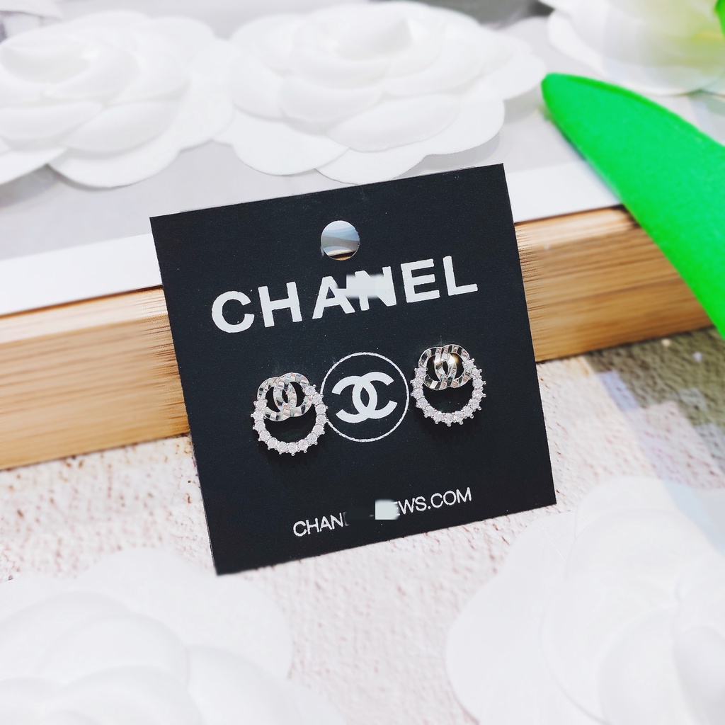 Bông tai xi bạch kim đá loại 1 thời trang cao cấp dành cho nữ MS0055