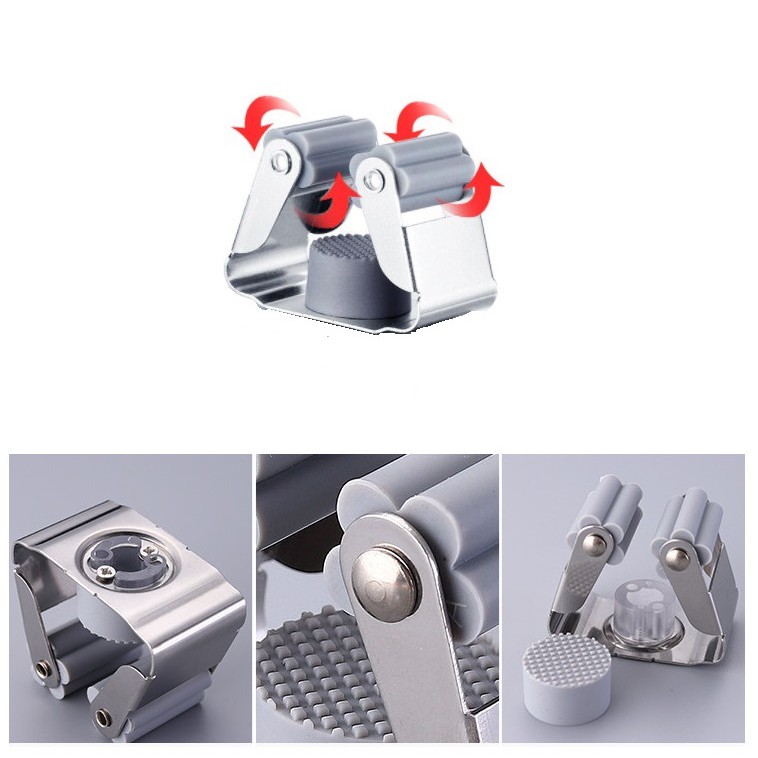 Giá Inox Treo Chổi Và Cây Lau Nhà Gắn Tường, Taky, Gọn Gàng - Ngăn Nắp, Gắn Keo Siêu Chắc Không Khoan Đục 4031