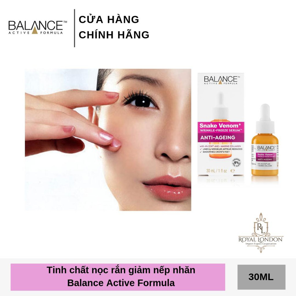 Serum Chống Lão Hóa Nọc Rắn - Balance Active Formula Snake Venom Wrinkle Freeze 30ml