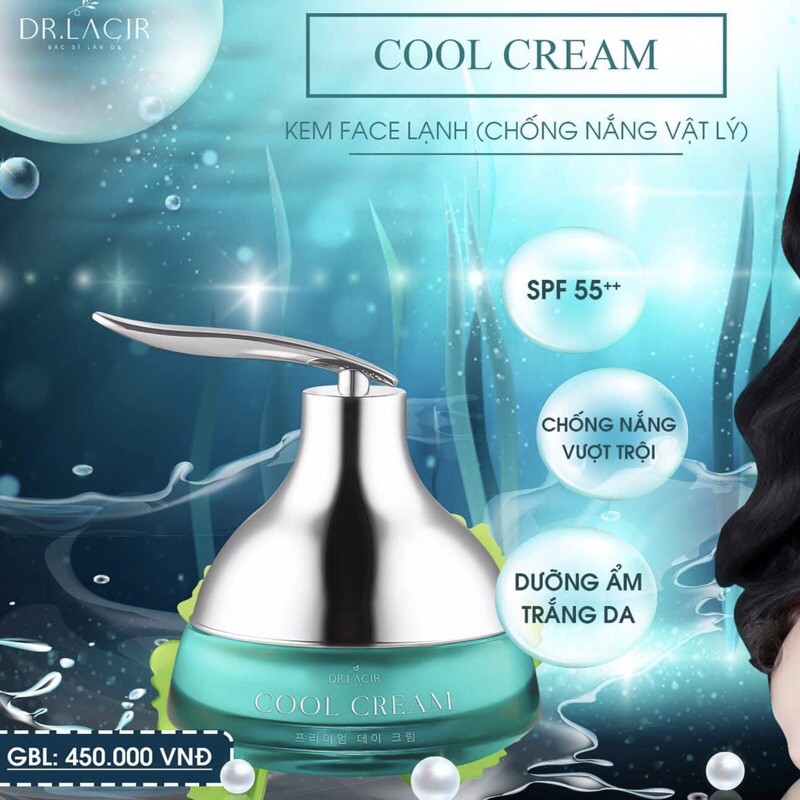 kem face lạnh cool cream lamer dr lacir chính hãng mẫu mới 35g (kem chống nắng vật lí dr lacir)