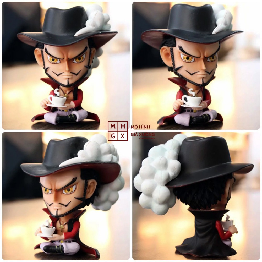 Mô hình One Piece chibi Mihawk Mắt Diều Hâu cực dễ thương cao 10 cm , figure one piece , mô hình giá xưởng