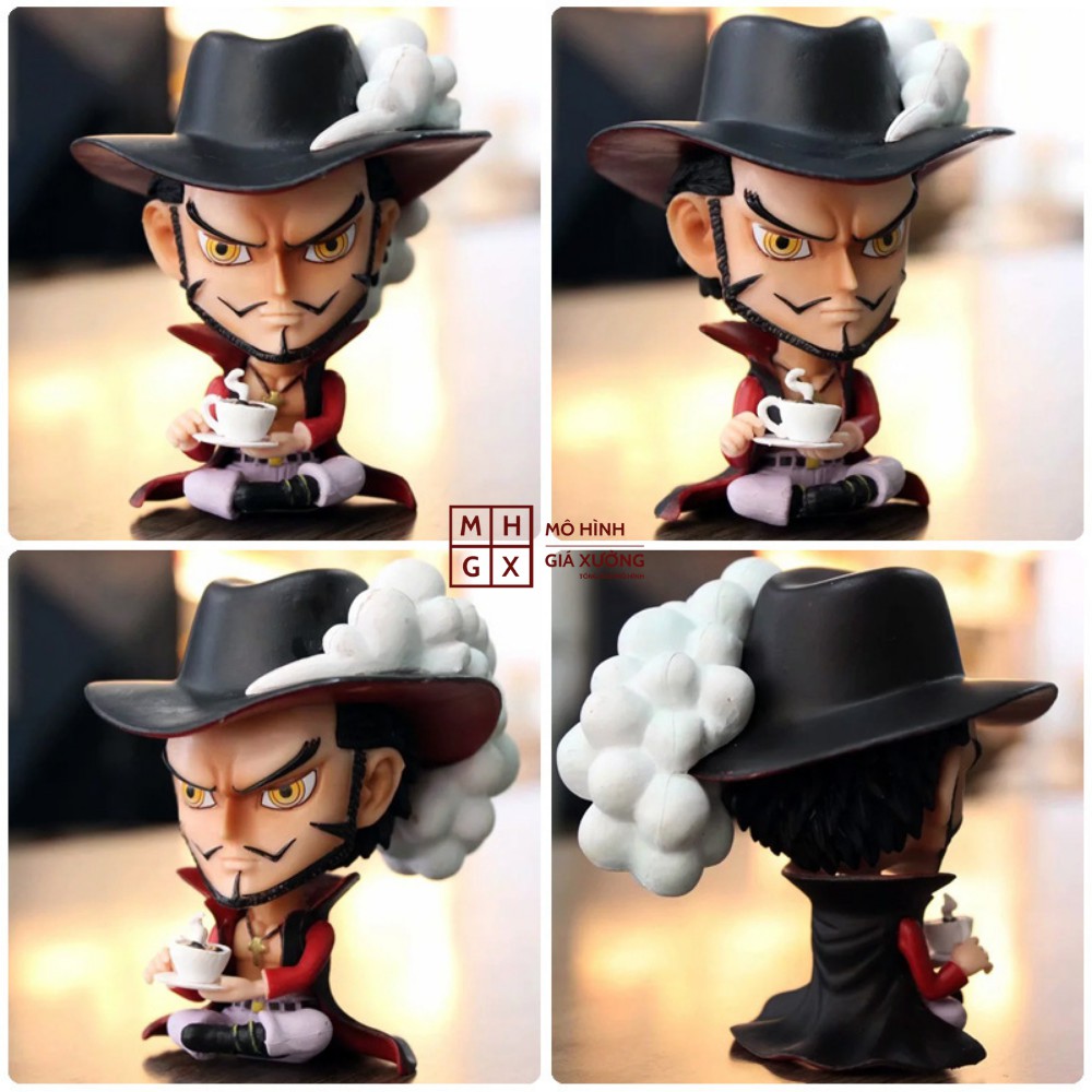 Mô hình Thất Vũ Hải Dracule Mihawk ( Mắt Diều Hâu) Chibi One Piece  Cao 10cm - Tượng Figure Vua Hải Tặc