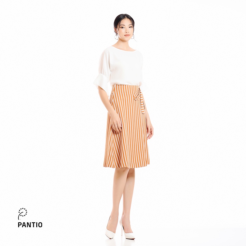Áo Sơ Mi Nữ cổ tròn tay lỡ dáng Basic FAS52284- PANTIO