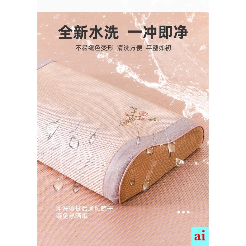 Vỏ Gối Thái Lan Mùa Hè Bằng Cao Su Non Bọc Da Latex Phối Da Kích Thước 55 * 35 Cho Học Sinh/Người Lớn