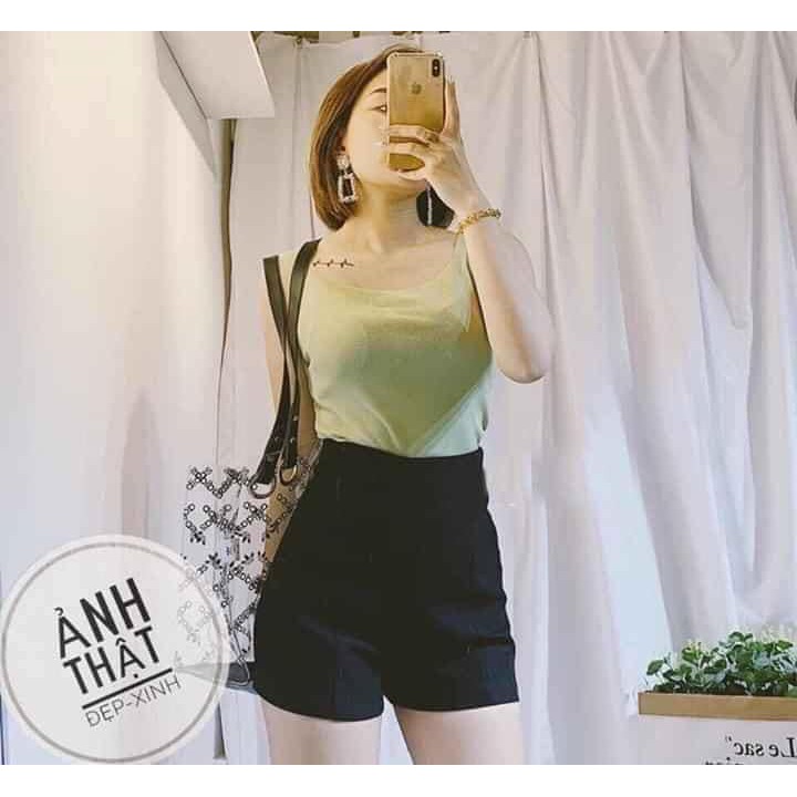 Quần Short Nữ Dáng A 🍀FRRESHIP🍀Quần Sooc Nữ Cạp Cao Tôn Dáng Vải Tuyết Mưa Cao Cấp | BigBuy360 - bigbuy360.vn