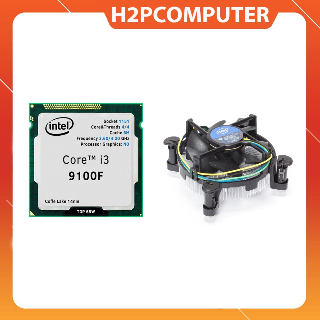CPU máy tính Intel Core i3 9100F 3.6GHz (Tray - New 100%) - Vi xử lý - Kèm FAN Stock intel