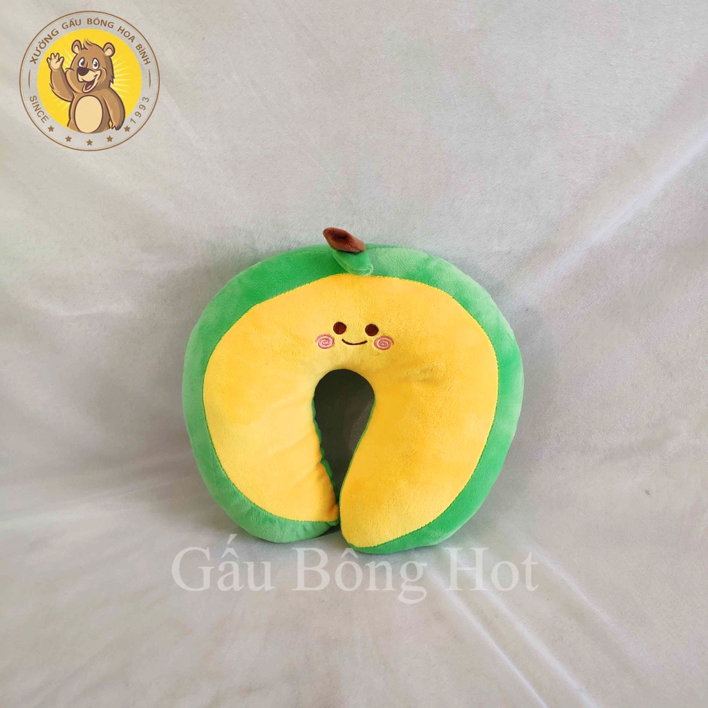GẤU BÔNG Gối Chữ U Hình Trái Bơ Êm Mềm Đẹp ❤️Xưởng Gấu Hoa Bình❤️