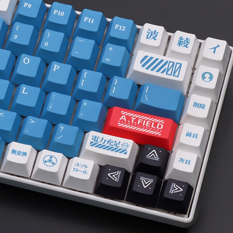EVA AYANAMI Keycap Bộ Phím Rời 68 / 87 / 104 / 108 pdt 137 / 149 Họa Tiết Hoạt Hình Bằng EVA Cho Bàn Phím Cơ Cherry Profile Gateron Kailh switch Mechanical Keyboard 137/149 keys