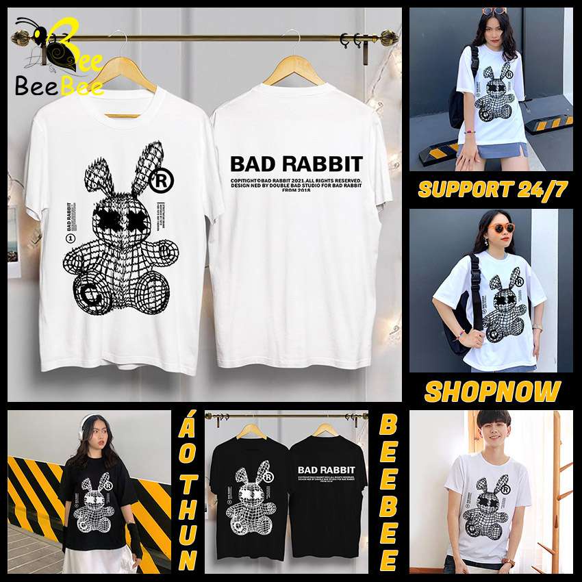 Áo Thun Unisex BEEBEE 100% Cotton Bad Rabbit -BR001