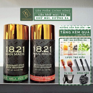 Lăn khử mùi cho nam 18.21 Man Made Deodorant - 75g | Sweet Tobacco / Spiced Vanilla