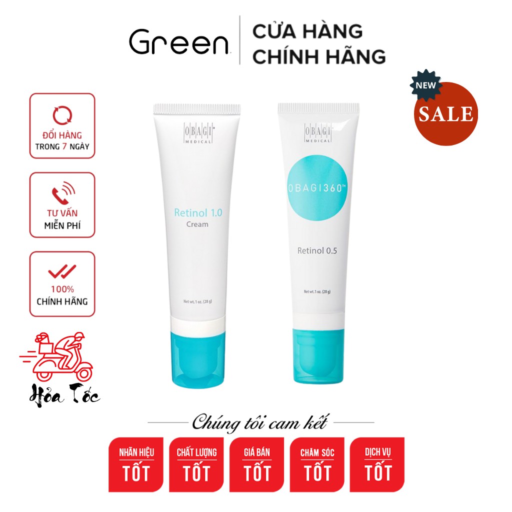 Kem dưỡng chống lão hóa ngừa mụn Obagi 360 Retinol 1.0 + 0.5% 28g - Green Store