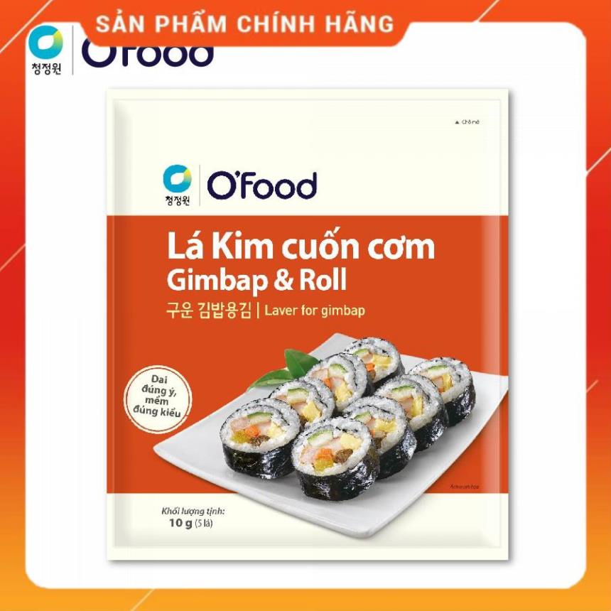 O'FOOD -  Rong biển / lá kim cuốn cơm Hàn Quốc O'food 10g, sử dụng cho các món kimbap, sushi