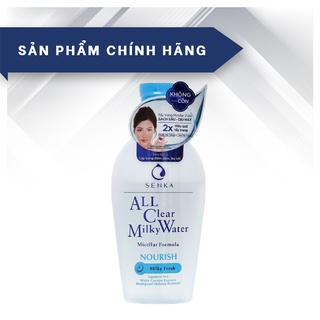 Nước Sữa Tẩy Trang Senka All Clear Milky Water Nourish Hai Lớp 230ml