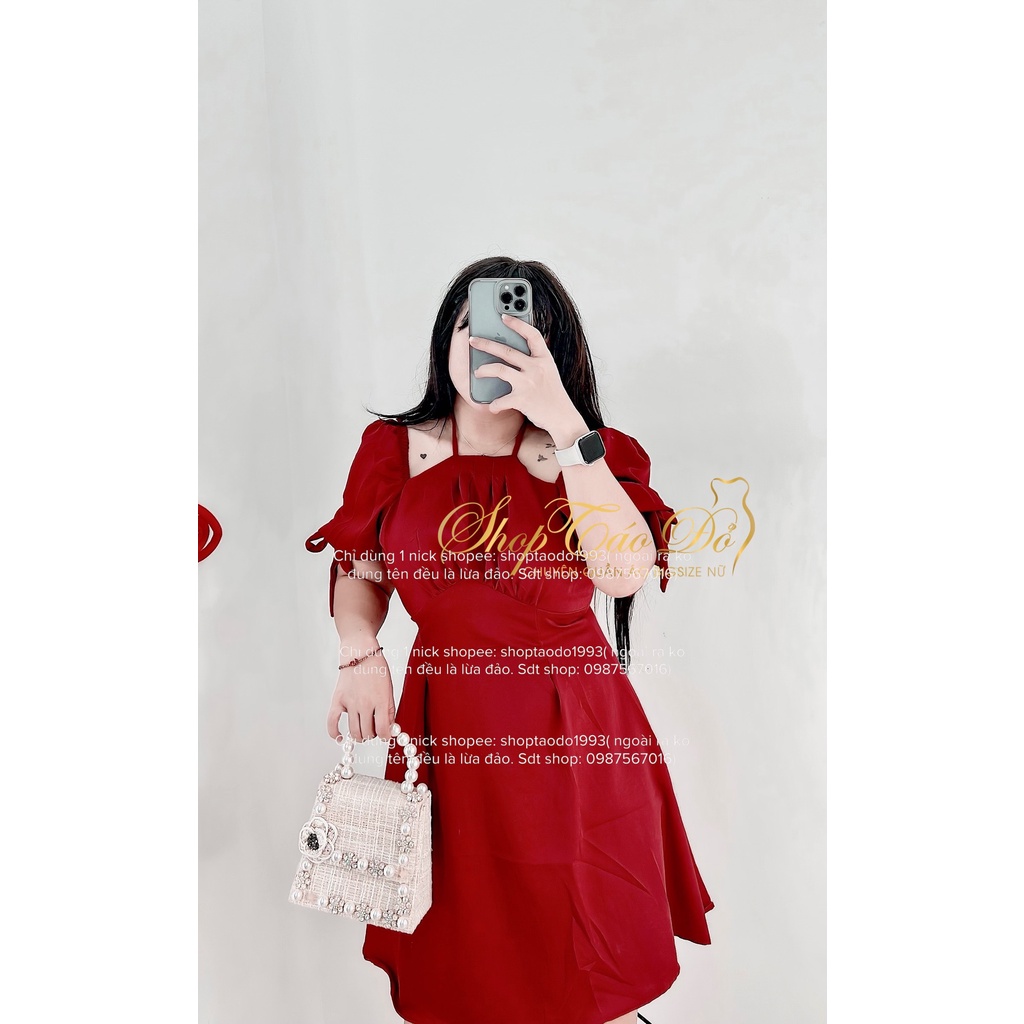 (TÁO ĐỎ BIGSIZE 55-90KG) ĐẦM YẾM CỘT DÂY KHOÉT VAI SANG CHẢNH, DỄ THƯƠNG D28 ( ảnh thật shop chụp 100%)🍎🍎🍎 | BigBuy360 - bigbuy360.vn