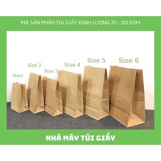 Túi giấy xi măng đáy vuông y hình đủ size