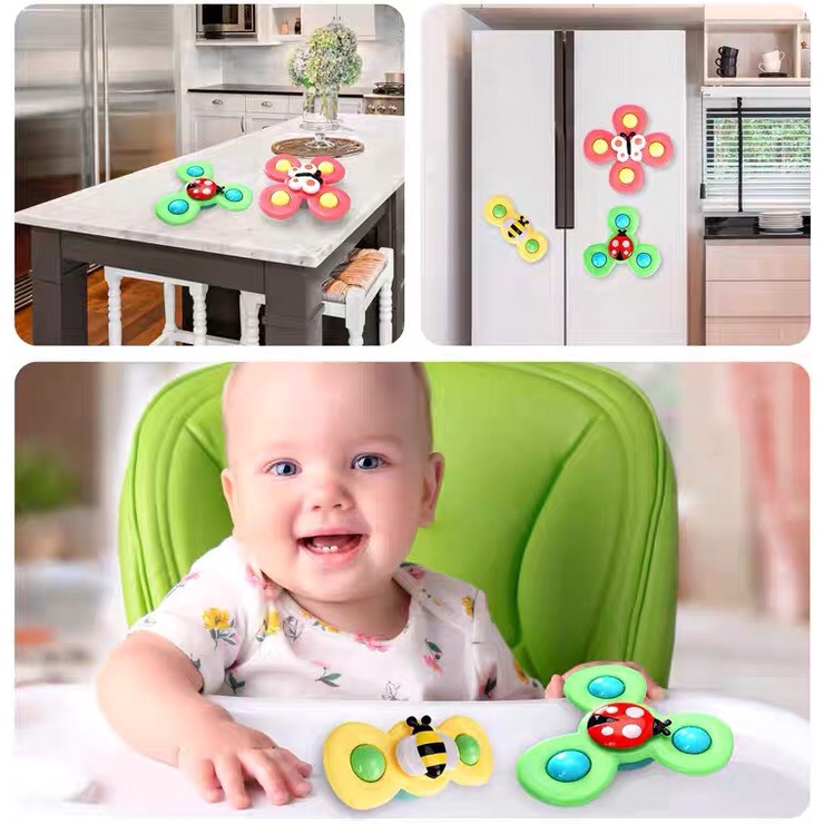 Đồ chơi cho bé set 3 con quay spinner Smart ToyToy hình côn trùng vui nhộn cho bé