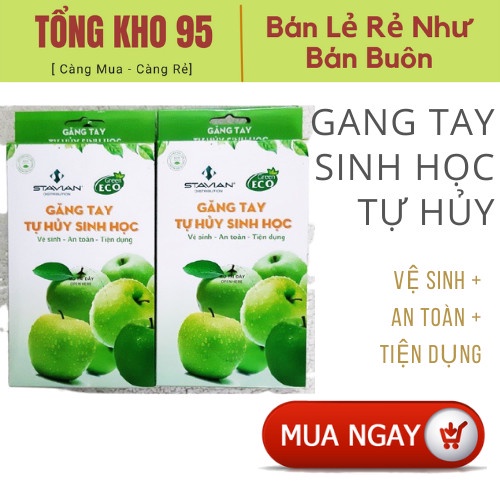 Gang tay/bao tay nilong dùng 1 lần tự hủy sinh học ecook .