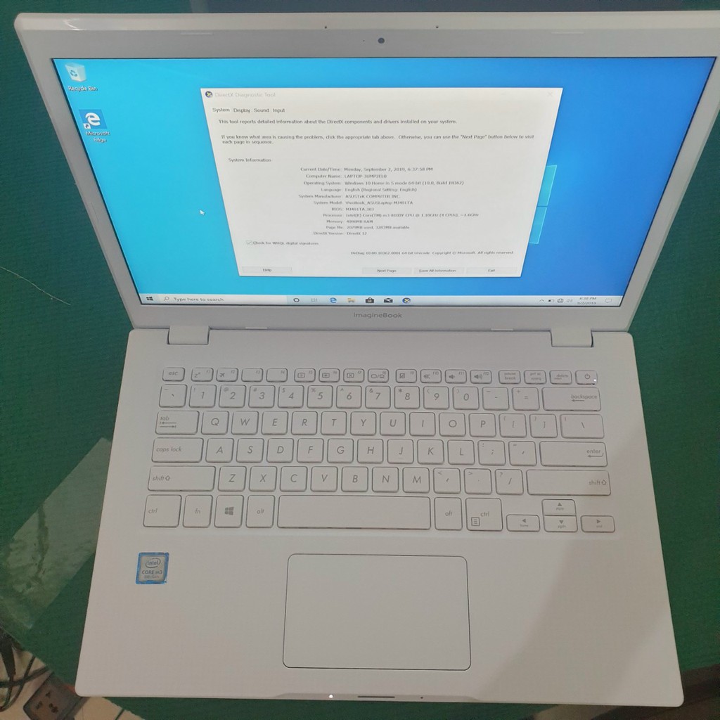 Laptop Asus Imaginebook MJ401TA, core m3 , 4G, 128G, 14in FHD 1080, new box 100%, giá rẻ tặng cặp, chuột quang, 2 phần m | BigBuy360 - bigbuy360.vn