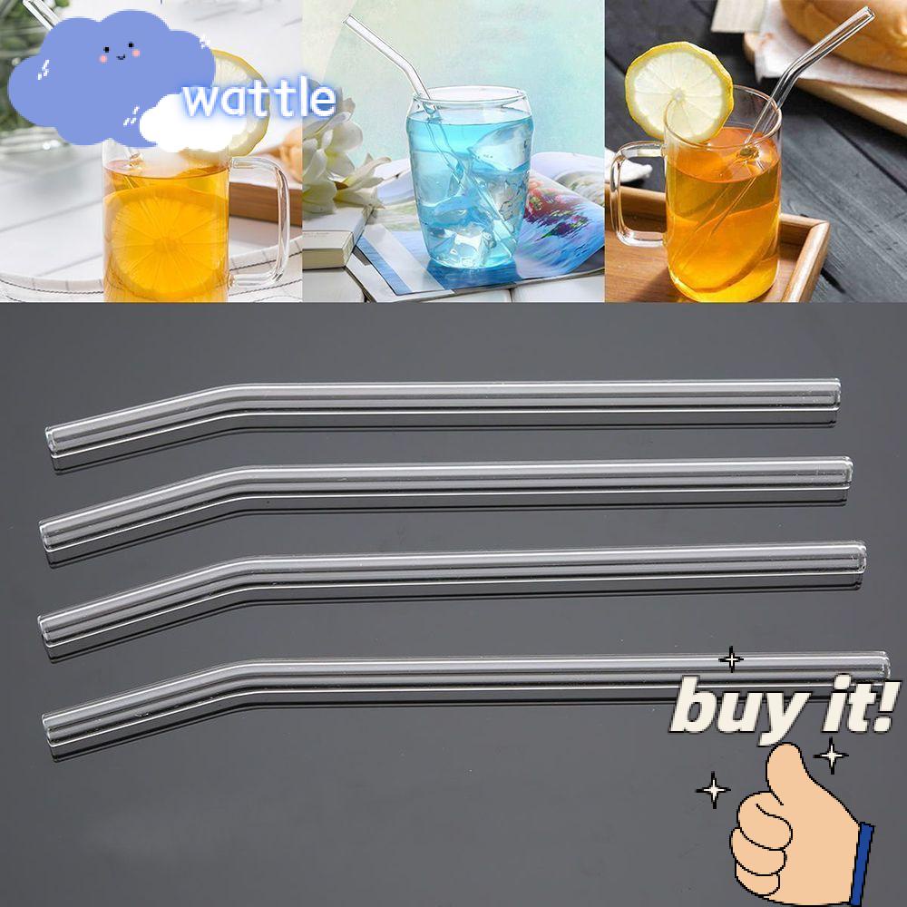 Bộ 4 Ống Hút Bằng Thủy Tinh Pyrex Tiện Dụng Cho Nhà Bếp / Quán Bar