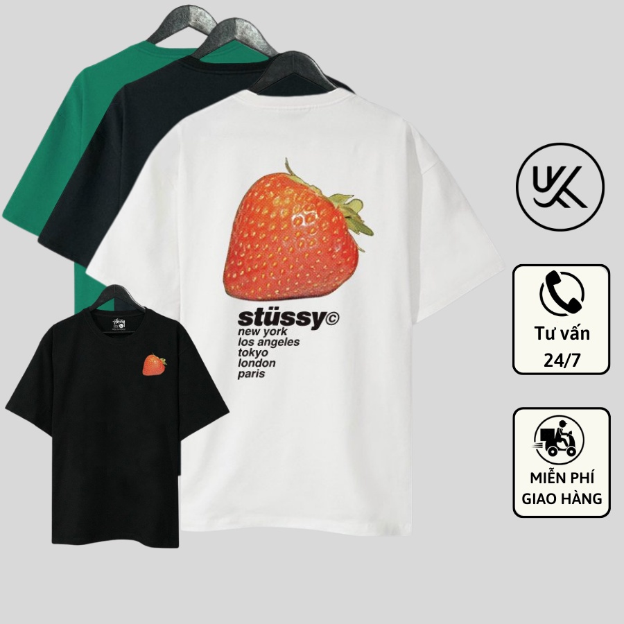 Áo Thun Tay Lỡ STUSSY, áo phông unisex Form rộng oversize, chất liệu Cotton. KKIMShop