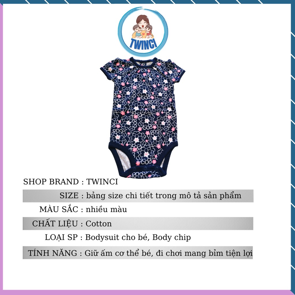 Combo 5 Bodysuit cho bé trai bé gái sơ sinh body chip baby chọn mẫu hoặc ngẫu nhiên NN001
